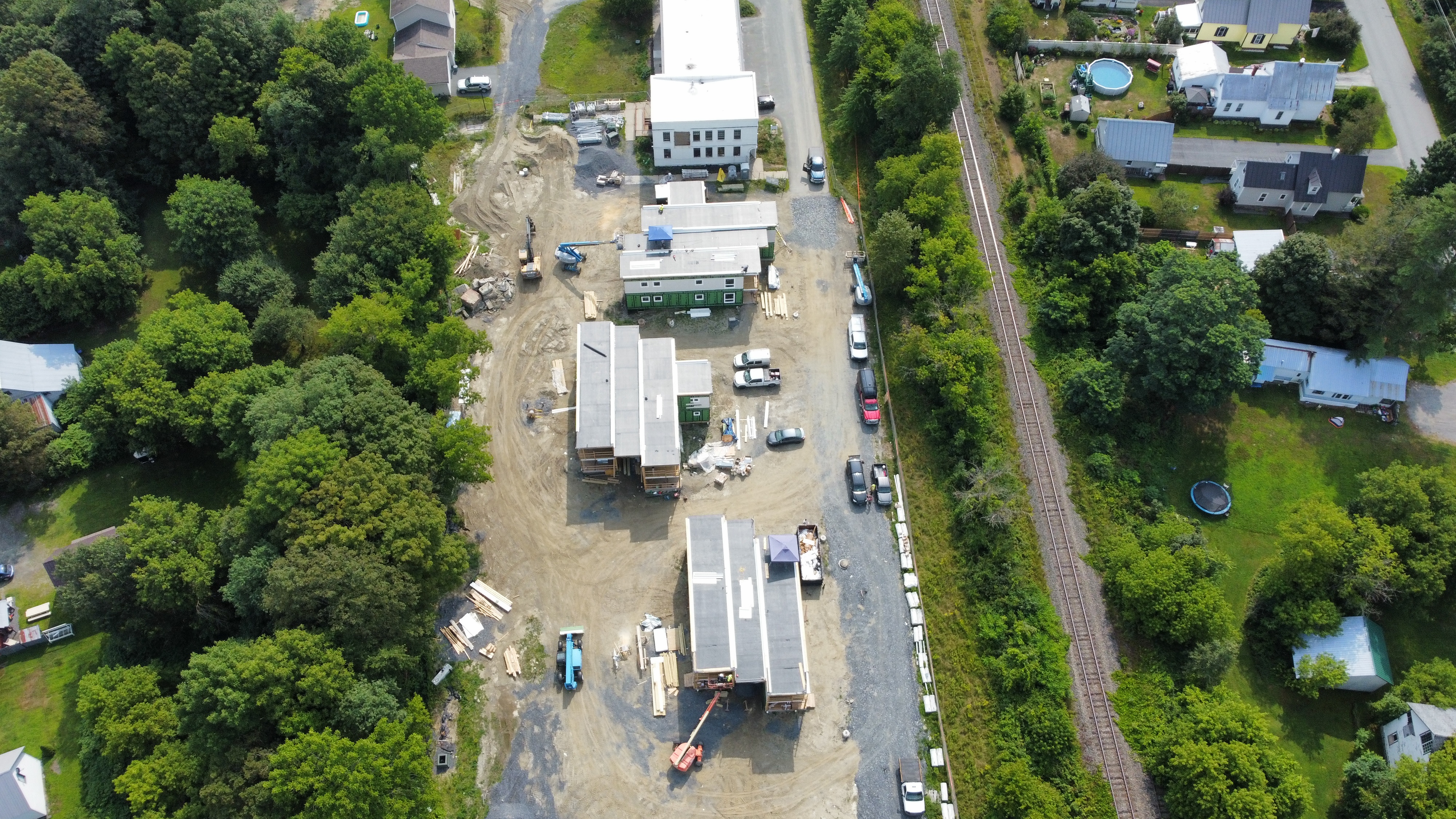 Aerial shot of Salisbury Square new buildings